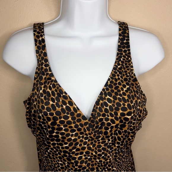 VINTAGE MIRACLE SUIT LARGE LEOPARD RETRO PINUP CUPS CLASSIC ANIMAL PRINT - Picture 2 of 12